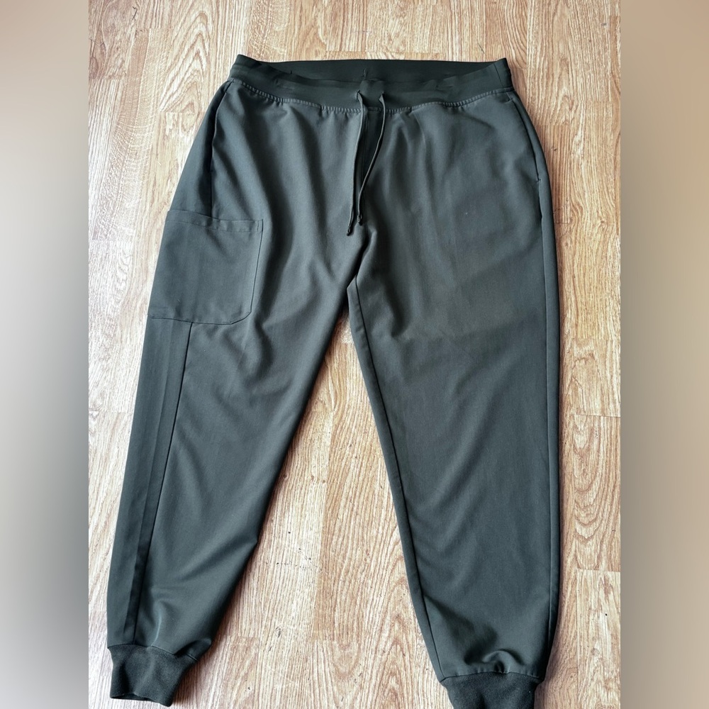 Manadala Scrubs High Waisted Joggers Olive Green Size X-Large - Picture 7 of 16